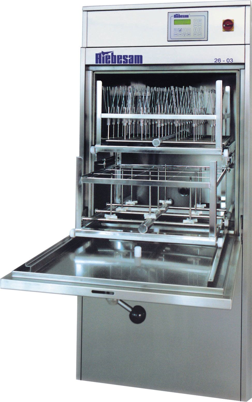 Front view of a cleaning, disinfection, and drying system of Series 26