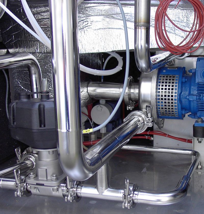 All pipe execution with orbital welds and tri-clamps